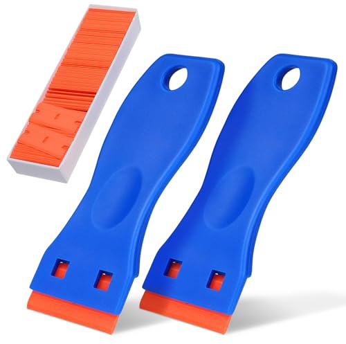 2 pcs outil de nettoyage polyvalent,Décapant Pour étiquettes,Outil pour enlever l'adhésif,spatule plastique pour enlever les étiquettes, la peinture Autocollants et nettoyage de vitres