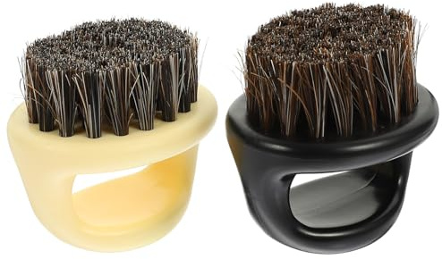 Bartbürste für Männer 2 Stück-pack aus Abs für Bart und Schnurrbart | Reinigungsbürste für Nassrasur, Multi Purpose, Schäumt Cremig, Wasserabsorbierend, gegen Juckreiz