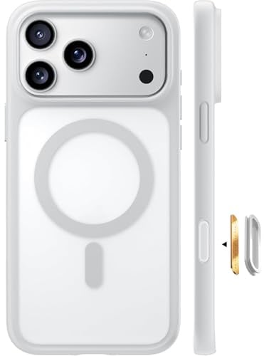 TORRAS for iPhone 17 Pro Case with MagSafe, 12FT Shockproof, Grey | Durable and sturdy, velvety touch, anti-slip texture, Magnetic Protective case for iphone 17 pro