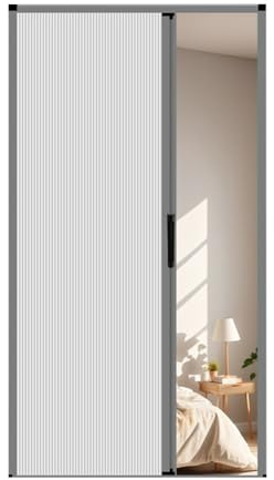 pujindu Porte Pliante Coulissante Sans Perçage, Porte Accordéon D'intérieur, Porte Coulissante Style Accordéon, Séparateur De Pièce Pour Placard, Camping-car, Terrasse(23.6x39.4in)