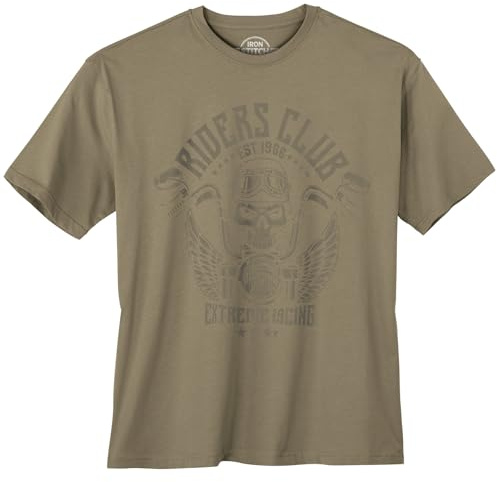 IRON STITCH Übergröße T-Shirt denimblau Riders Club