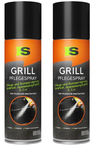 Spraytive 2X 500ml Grill-Pflegespray Antihaft-Spray für Gusseisen Grillrost | Pflanzliches Sprühöl zur Pflege von Pfannen, Dutch Oven, Plancha, zum Einbrennen, Rostschutz und als Ergänzung zum Trennspray