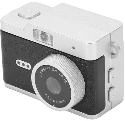 Denash Appareil Photo Numérique Porte-clés 1080P, Taille Pouce, avec écran de 0,96 Pouces et Flash intégré pour L'enregistrement Photo et Vidéo (Black)