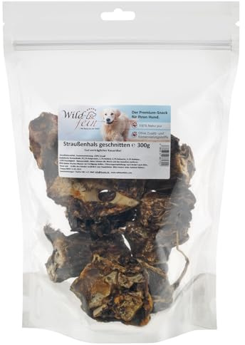 Wild & Fein Straußenhals, 300 g - fettarmer Kauartikel für Hunde