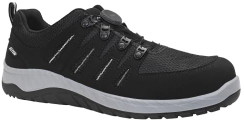 ELTEN Maddox Compo BOA Black-Grey Low ESD S3S | Sicherheitsschuhe für Damen & Herren, Kunststoffkappe, leicht, atmungsaktiv