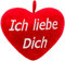 BRUBAKER Plüschkissen in Herzform - Ich Liebe Dich - Rot 32 cm - Herzkissen Bestickt