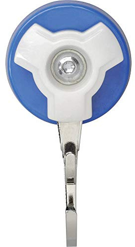 MAUL Magnet mit Haken blau 18 kg Tragkraft flexibel einsetzbar | zuverlässige Befestigung, zwei drehbare Aufhänger, verzinktes Stahlgehäuse, handliches Format, für Lager Büro Werkstatt