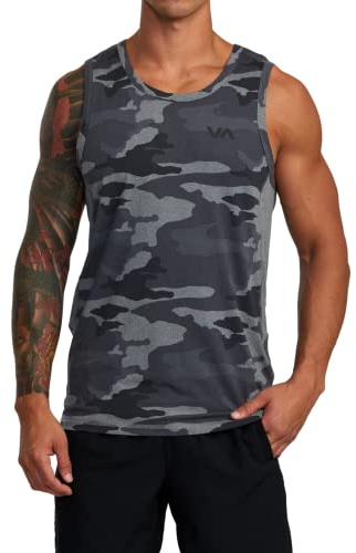RVCA Herren Sport Vent Tank T-Shirt, Camouflage, Groß