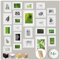 bomoe 24er Bilderrahmen Set Verschiedene Größen 10x15cm 13x18cm 15x20cm 20x30cm Fotorahmen Bilderrahmen Collage Weiß mit Passepartout – Fotowand Bilderrahmen Weiß Holz Nature