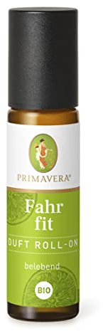 PRIMAVERA Duft Roll-On Fahr fit bio 10 ml - Grapefruit, Douglasfichte und Lemongrass - Aromaöl, Duftöl, Aromatherapie für unterwegs - belebend - vegan