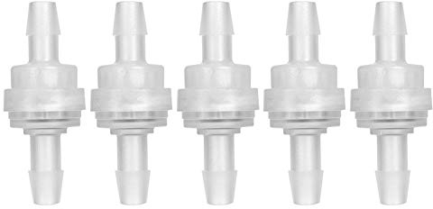 Rückschlagventil, 5-teiliges Aquarium-Kunststoff-Rückschlagventil Rückschlagventil, Luftpumpenzubehör für Aquarium, zur Wasseraufbereitung, 3,8 mm/4,9 mm Durchmesser(6mm)