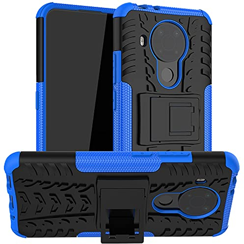 Wuzixi Hülle für Nokia 5.4. Mit Ständer, Schützt Vor Stößen und Schlägen Outdoor Schutzhülle, Schutzhülle für Nokia 5.4.Blau