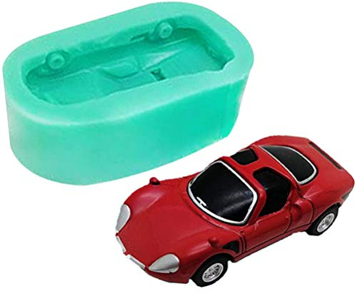 Yeglg Moule en silicone en forme de voiture de course, pour la fabrication de gâteaux, savons, bougies, puddings, gâteaux au chocolat