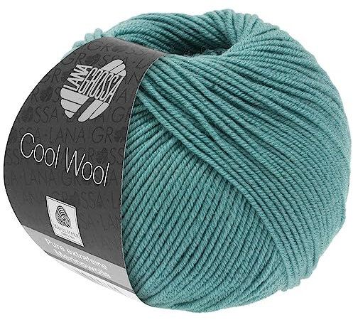 LANA GROSSA Cool Wool Uni | Extrafeine Merinowolle waschmaschinenfest und filzfrei | Handstrickgarn aus 100% Schurwolle (Merino extrafein) | 50g Wolle zum Stricken & Häkeln | 160m Garn FB 2072