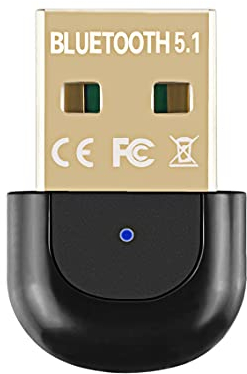 Mokeum Adaptateur Bluetooth USB 5.1, Adaptateur Bluetooth Voiture Compatible avec Windows 7/8 / 8.1/10, Mini Dongle Bluetooth pour PC, TV, Maison, Casques, Voiture Plug and Play
