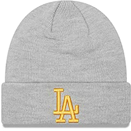 New Era - MLB Los Angeles Dodgers Heather Essential Beanie - Grau Farbe Grau, Größe One Size