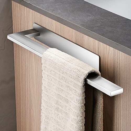 Dvocel Handtuchhalter ohne Bohren Handtuchhalter 304 Edelstahl Gebürstet Handtuchstange Wand Montierter Einarmig Handtuchhalter Kleben für Badezimmer Toilette Küche Silber