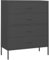 vidaXL Kommode 4 Schubladen Anrichte Schrank Beistellschrank Mehrzweckschrank Standschrank Sideboard Schubladenschrank Anthrazit 80x35x101,5cm Stahl