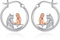 Pferd Creolen 925 Sterling Silber Pferd Ohrringe Schmuck Geschenk für Damen Mädchen (Pferdeohrringe Creolen)