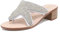 QUEEN HELENA Infradito con Tacco Sandali con Strass Donna Y4002 (Argento, numeric_36)