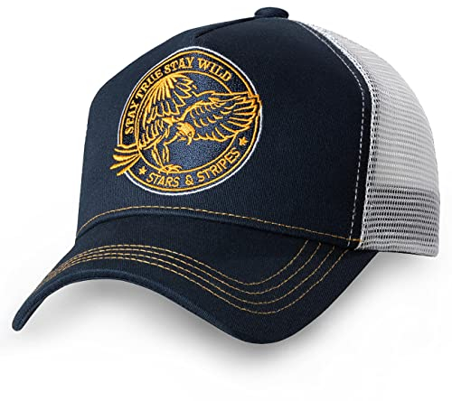 STARS & STRIPES Trucker Cap Stay Wild – Western-Cap mit Bestickung & Snapback-Verschluss