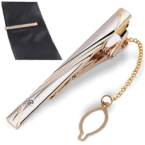 Fopytu Krawattenclips Für Männer, Mode Crystal Tie Bar Clip Krawatte Tack Pins Krawattenbar Kette Für Geschäftliche Hochzeitsformale Hemd Hemd