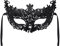 REYYOISKA Venezianische Maske Schwarz für Halloween Karneval Party Kostüm Ball - Augenmaske für Herren und Damen (Schwarz, One Size)