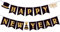 Happy New Year 2024 Banner, Schwarz und Gold Happy New Year Party Supplies, Hängende Wimpelkette für Silvester Party Lieferant Dekorationen - Home Holiday Dekorationen