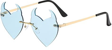 Zylione Böses Herz randlose lustige Party süße Sonnenbrille 2022 leere Sonnenbrille Namensmarken-Sonnenbrille Brille Kosmetik