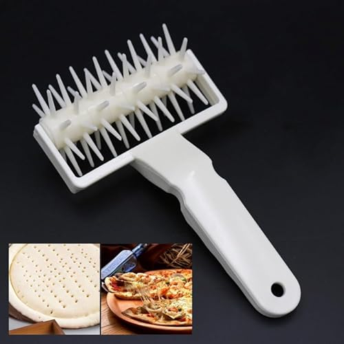 MINGZE Rouleau coupant à Losanges pour treillages, pâtisserie Treillis Cutter Creative Pâte à Pain Cookie Pie Pizza Lattice DIY Outil décoration Plastique Blanc Bricolage Amusant