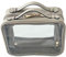 JAZD Transparente Make-up-Tasche, Kulturbeutel für Damen, Kosmetiktasche, große Kapazität, Reise-Make-up-Tasche, Organizer, transparentes Aufbewahrungsfach, TSA-geprüft, grau, Transparente