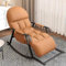 Schaukelstuhl Wohnzimmer, Stillsessel schaukelstuhl mit Verstellbares Fussteil und RüCkenlehne, Schaukelsessel mit Liegefunktion, Schaukelstühle Schaukelliege Wohnzimmer und Schlafzimmer (Orange)