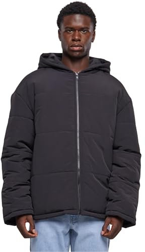Urban Classics Herren Jacke Hooded Block Puffer Jacket black XL