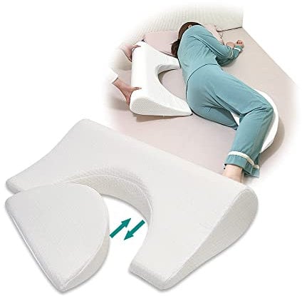 Mybow Dekubitus-Keilkissen für Wundliegen, Positionierungskeile, medizinische Kissen für Seitenschlaf, Druckgeschwüre, Schrägschaumkeil für nach Operationen, bettlägerige ältere Menschen (weiß)