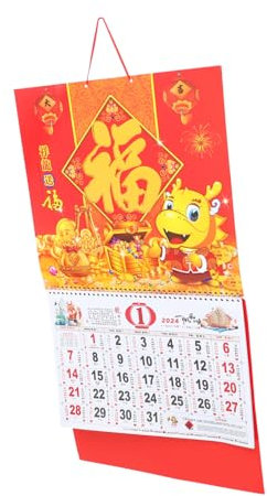 PRETYZOOM 2024 Großer Wandkalender Chinesischer Tierkreiskalender Jahr Des Drachengeschenks Chinesischer Abreißkalender Mondjahreskalender Jahr Des Drachen-wandkalenders Papier Kalenderbuch
