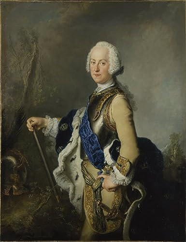 AgaaTi Leinwanddrucke Malerei Malerei Poster Adolphe Frederic De Suede Porträt Von Adolph Frederick Von Antoine Pesne für Wohnzimmerdekoration 60x90cm