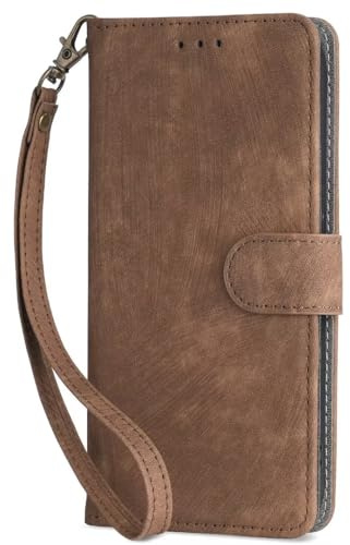 COQUE ASUS Zenfone 11 Ultra, Rabattable (Antichoc), Protection (RFID) Étui en Cuir Haut de Gamme avec Fente pour Carte-Brun