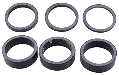 KOMBIUDA 6 Pièces Lave-vélo Entretoises De Casque en Fibre De Carbone Accessoires pour Vélos Entretoise De Casque De Vélo Entretoise De Casque en Fibre De Carbone Machine à Laver Bicyclette