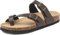 Mesing Ciabatte Infradito Donna Uomo Estive con Plantare in Sughero Comodi Sandali Ortopedici Pelle Scamosciata Antiscivolo Pantofole XZ901-Brown-EU36