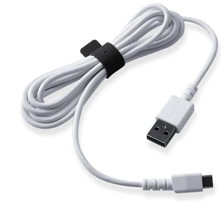 HUYUN White USB Charging Cable Line Wire Cord Compatible for Razer Pro Click RZ01-0299 Humanscale Mouse