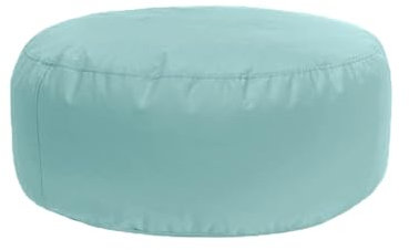 Bruni Pouf Sitzhocker M in Minzgrün – runder Sitzpouf, Indoor und Outdoor als Fußhocker, Yoga-Sitzkissen, Meditationskissen geeignet, in Deutschland gefertigt