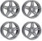 4x Rial Felgen Alufelgen M10 7.5Jx18 ET44 5x112 metal-grey kompatibel mit MERCEDES-BENZ A 45 A B C 43 C 450 C43 AMG 4Matic C CLA E EQA EQB