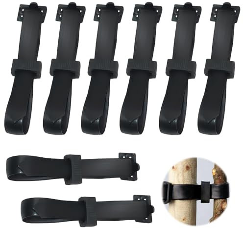 VEHYEGOI 8Pcs Tree Tie-Downs, Tree Ties, Tree Knots, Tree Stump Ties, Tree Knot Rubber, Garden Stake Ties