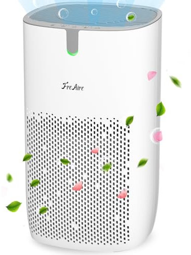 FreAire Air Purifiers for Home, H13 HEPA Air Purifier with RGB Lights, Portable Air Purifier for Home, Bedroom, Portable Air Purifier with Speed Control for Dust, Smoke, Pollen, Dandruff Odor S08