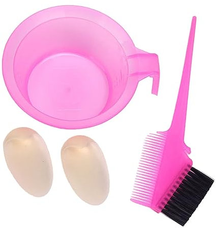 NOLITOY 2ensembles Peigne De Capillaire Avec Bol De Coloration Set Professionnel Pour Salons Et Diy Couleur Rose