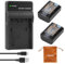 2Pcs Shentec 7.2V Batterie NP-FV50 + LCD Chargeur USB pour Sony NP-FV30 NP-FV40 FV70 FV100 Batteries ; HDR-CX150E HDR-CX170 HDR-SR68 DCR-SR20E HDR-CX190 HDR-CX130