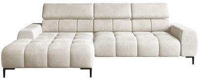 DomoHome Ecksofa Plaza-MINI Stoff SOLAR Eckcouch Inkl. Mit Bequemer, Flauschiger Rückenlehne/Longchair Links/Industrial Style/L-Form Links 270x99x177 cm (BxHxT) L-ESCHE