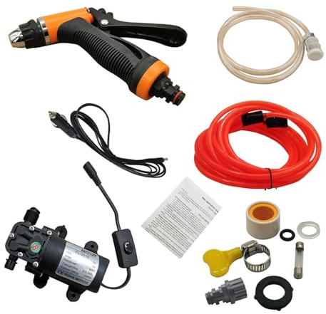 Pistolet de lavage de voiture portable universel 12 V haute pression avec pompe à eau électrique