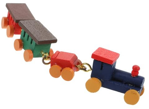Vaguelly Miniatur Holz Zug Modell Für Puppenhaus Bunte Junge Mädchen Spielzeug Deko Für Kindergärten Geschäfte Hotels Und Mehr Für Kleine Zugliebhaber