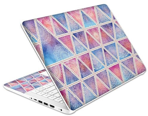 Laptop Skin Decal HP 14 - Mandala, Laptop Cover Sticker, No Cutting Required, No Bubble, Waterproof, Scratch Resistant - Including Wide Screen and Wrist Pad